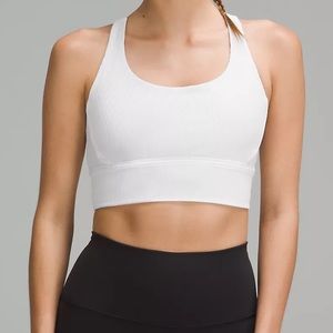 LULULEMON ribbed white energy bra 6